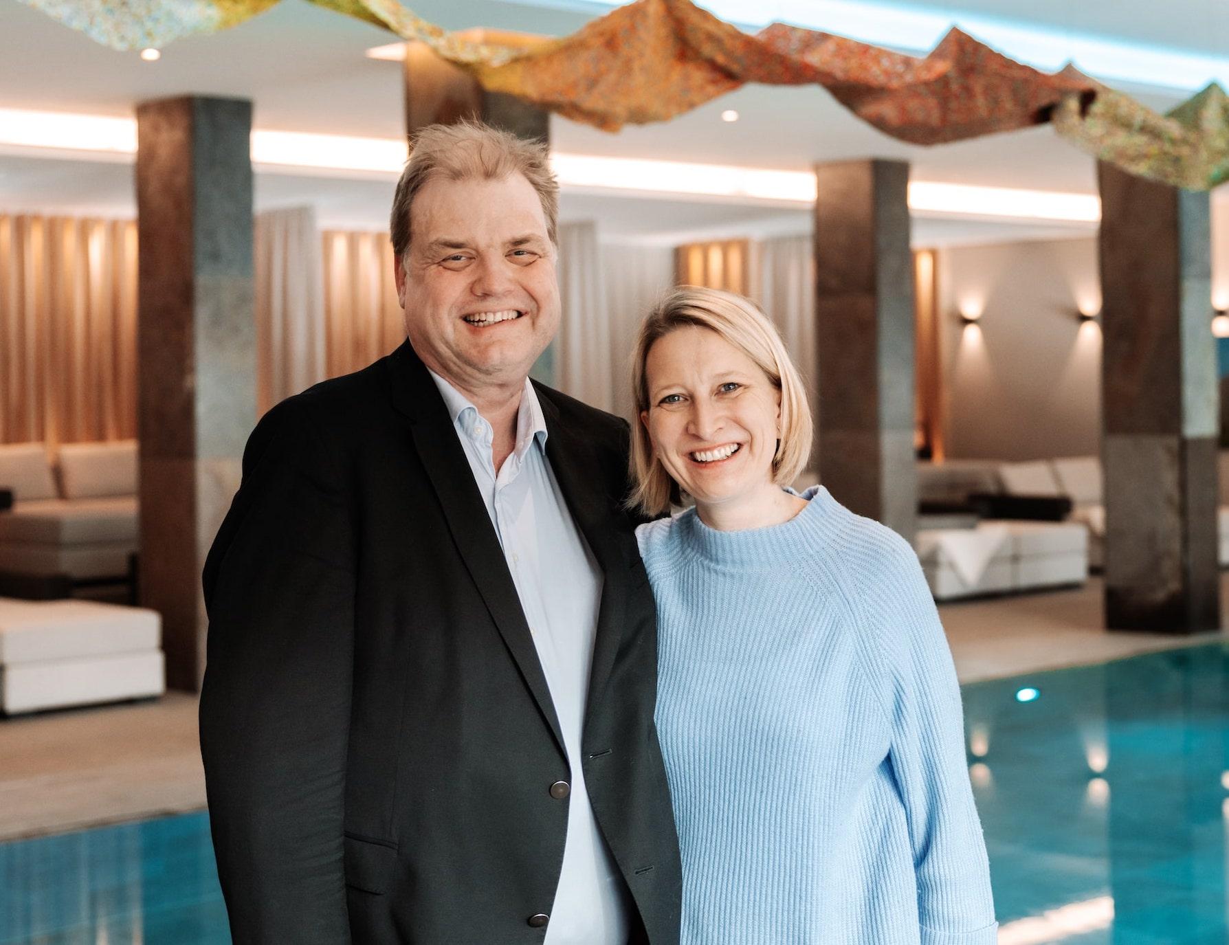 Klosterhof-Inhaber Ehepaar Färber im neuen Spa