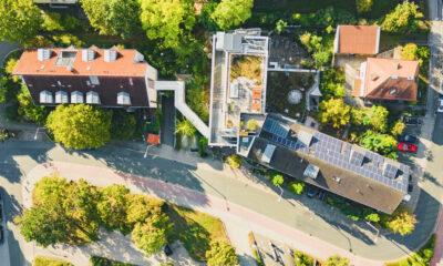 Nachhaltiges Hotel Luise in Erlangen - von oben gesehen