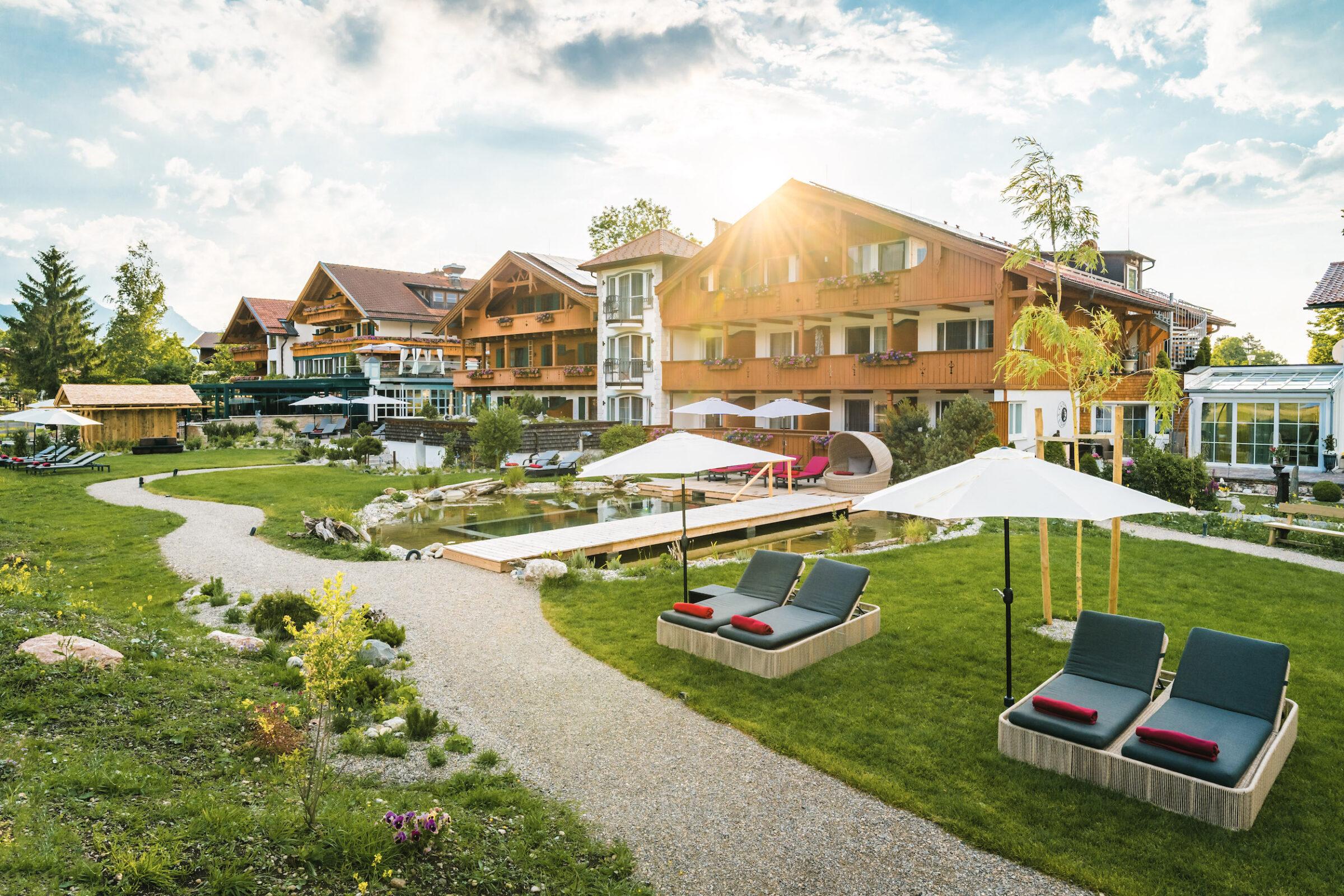 Nachhaltiges Hotel Das Rübezahl in Bayern mit neuem Wellnessgarten