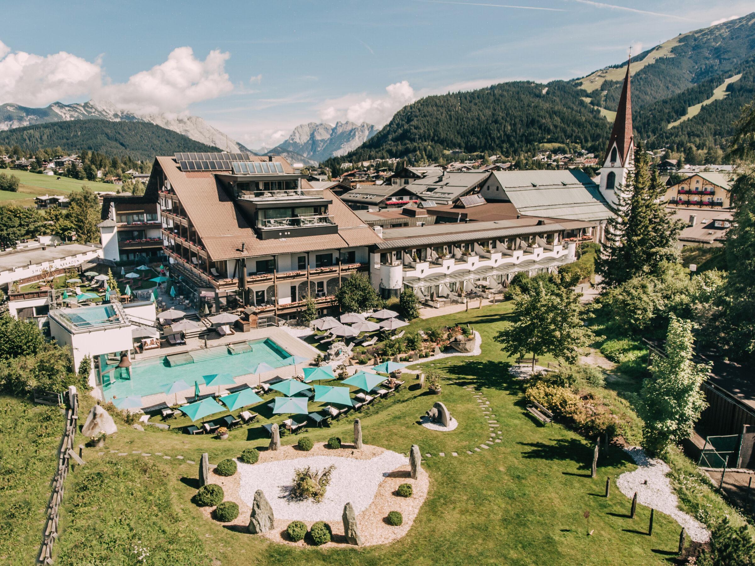 View of the hotel from above