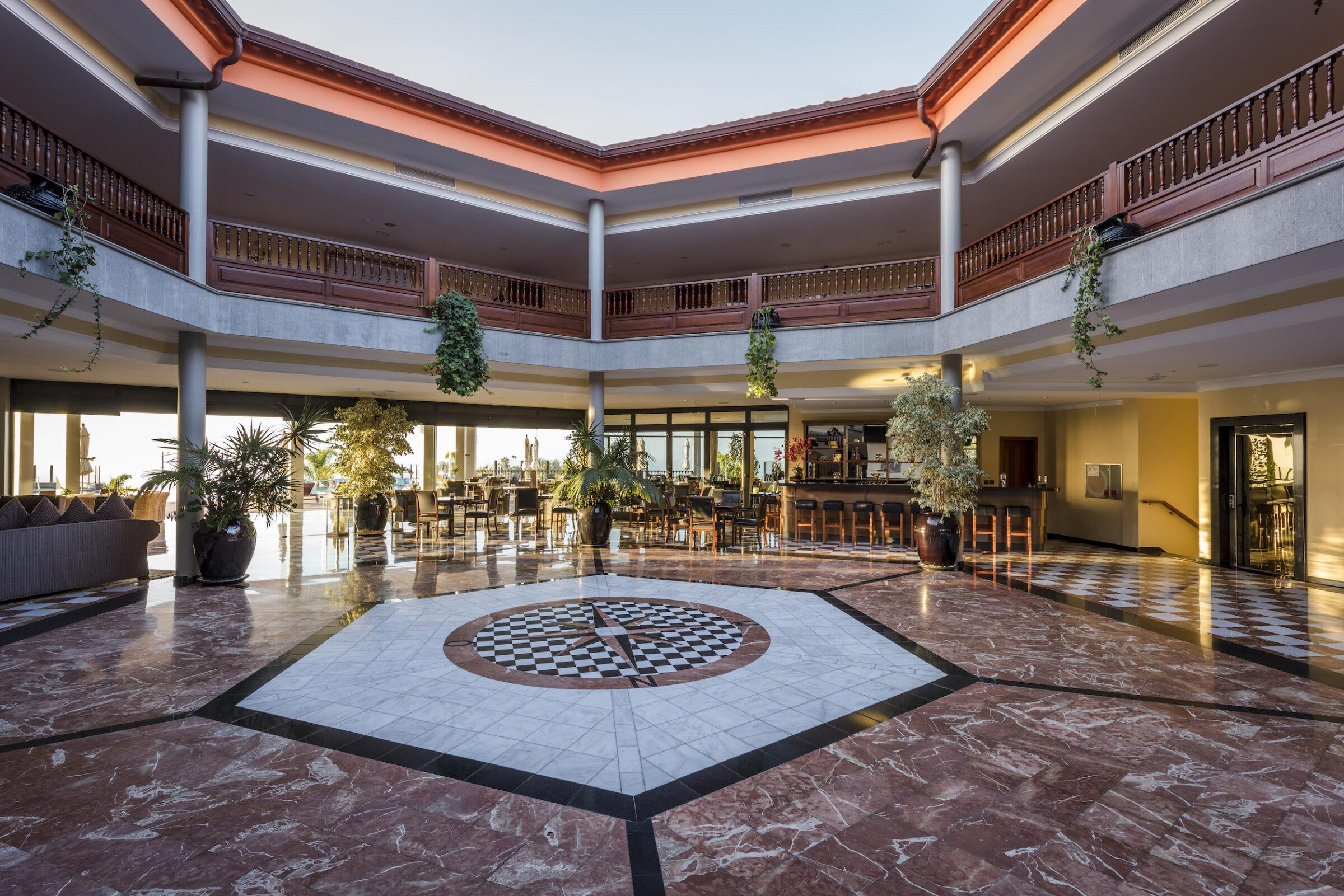 Innenhof des Eco-Hotels Casa Leon, die ideale Unterkunft für eine nachhaltige Reise auf Gran Canaria