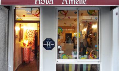 Nachhaltiges Green Spirit Hotel Amelie, Paris – Fronteingang zum Hotel