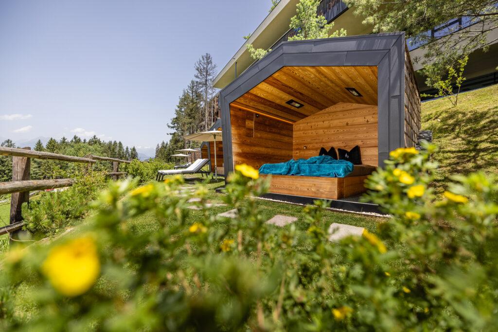 Kuschelhütte im nachhaltigen Wellnesshotel My Arbor in Südtirol