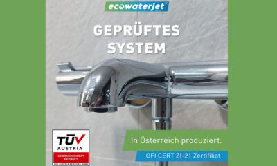 Ecowaterjet by rabmer eingebaut in einen Wasserhahn